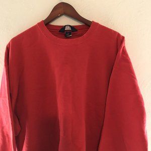 Vintage Lands End Unisex Sweatshirt Size XL Red Made in the USA Crew Neck